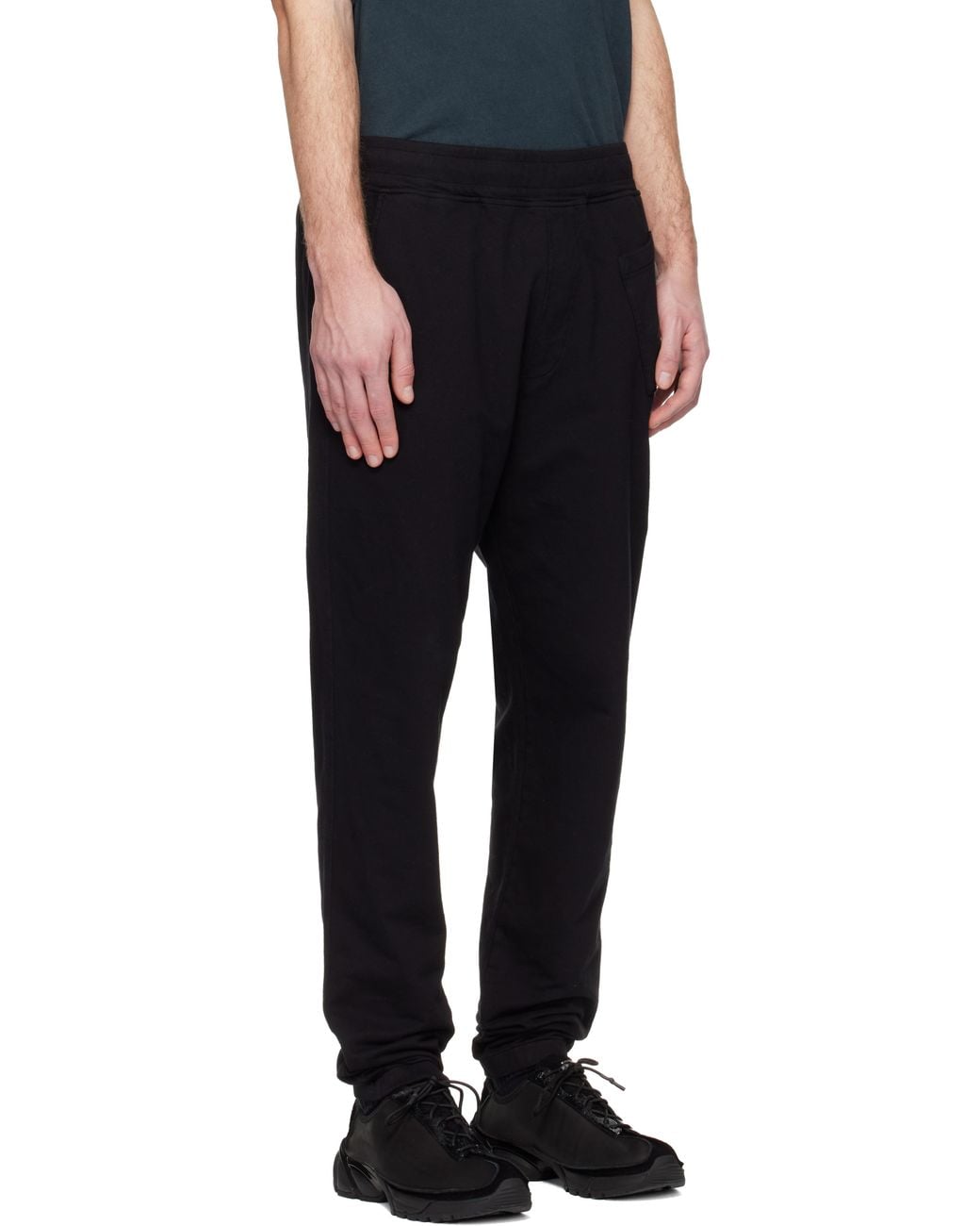 C P Company Black Light Fleece Lens Sweatpants for men