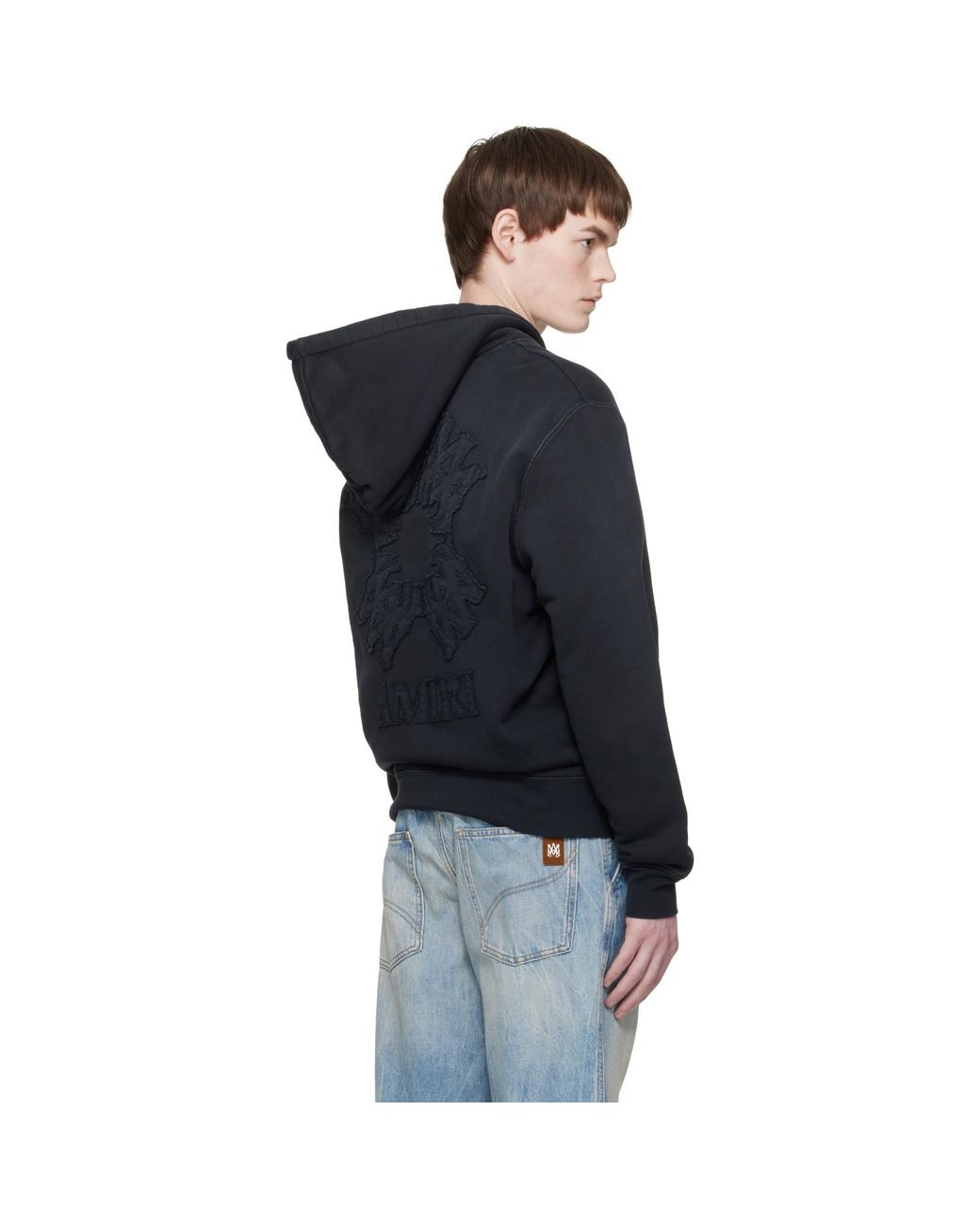 Amiri Blue Ma Quad Zip Hoodie for men