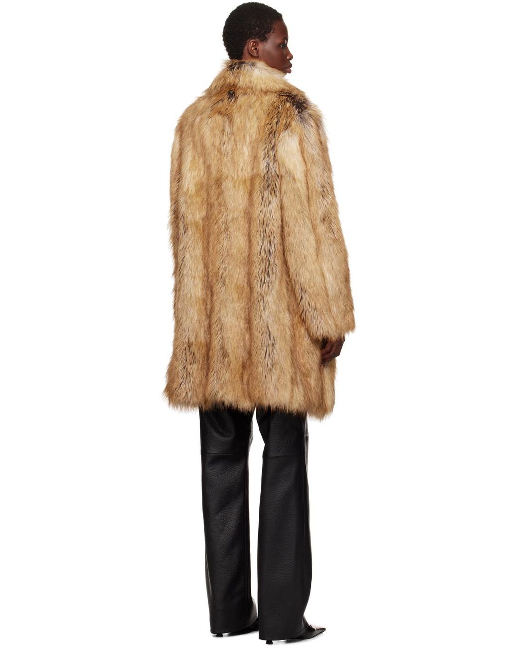 ジャケット・アウター RECTO 70S ORCHID FAUX FUR OVERSIZED COAT RECTO. 70S Orchid Faux-Fur Coat in Black | Lyst