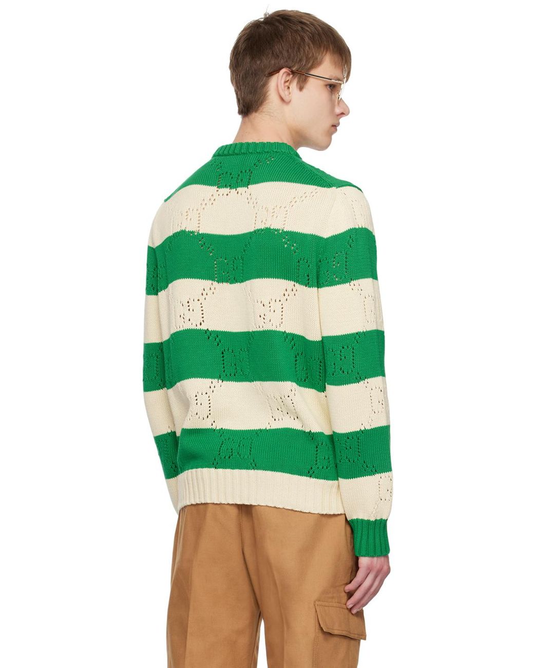 Gucci striped sweater best sale