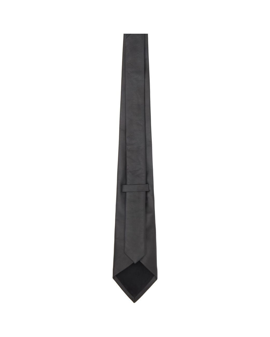 Bottega Veneta Black Smooth Lambskin Tie for men