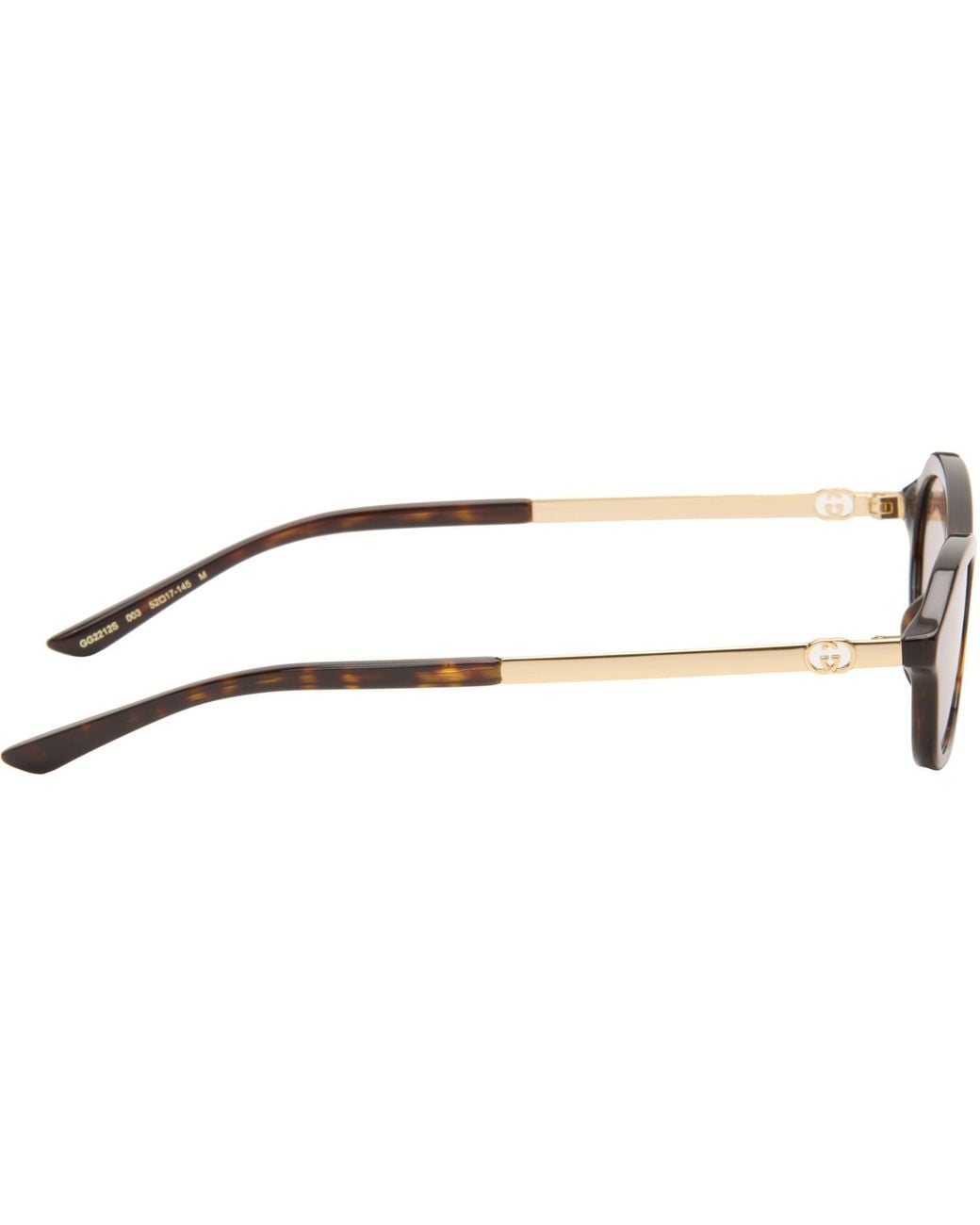 Gucci Brown Oval-Frame Sunglasses