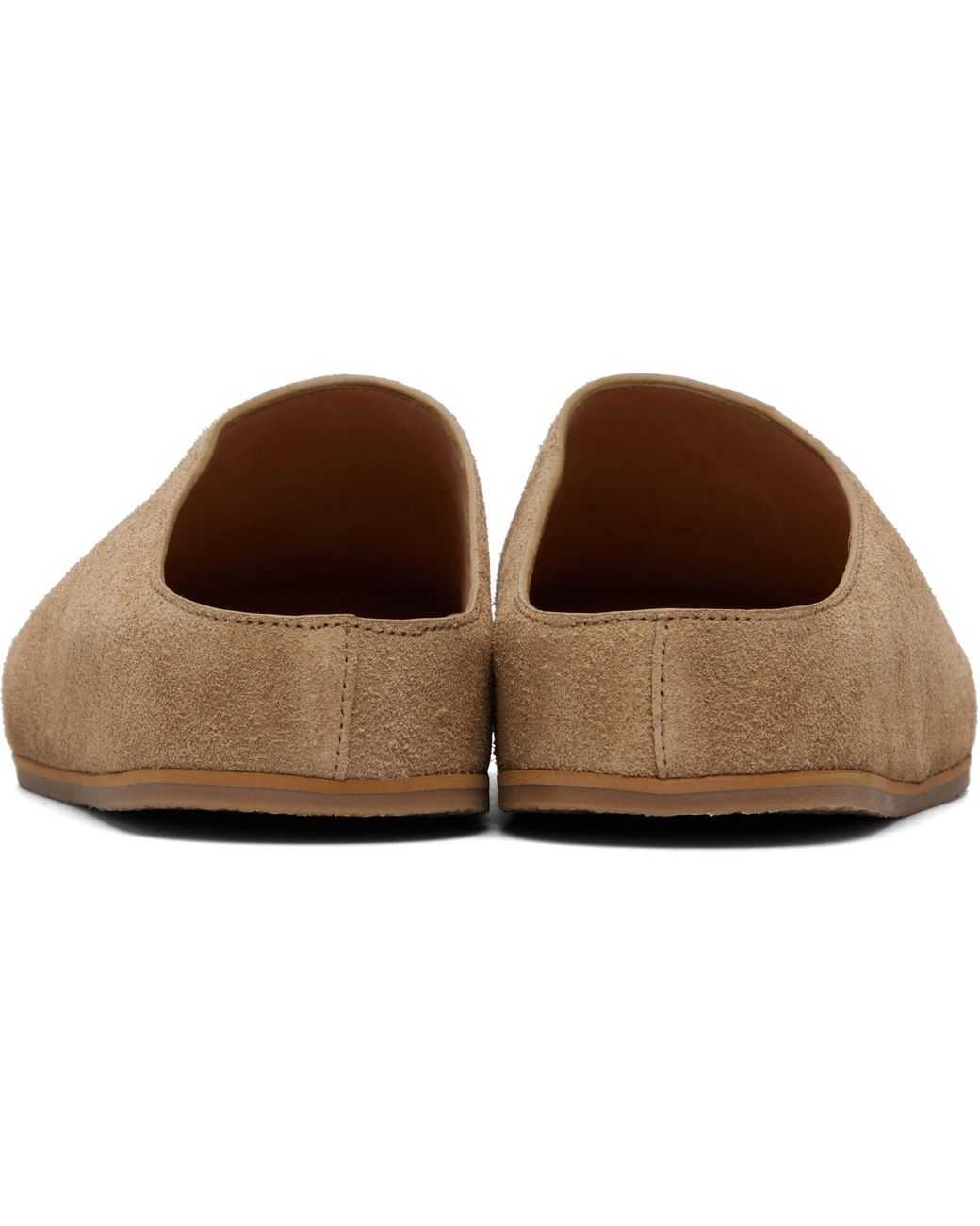 Studio Nicholson Brown Wearing Nabuk Clog Flats for men