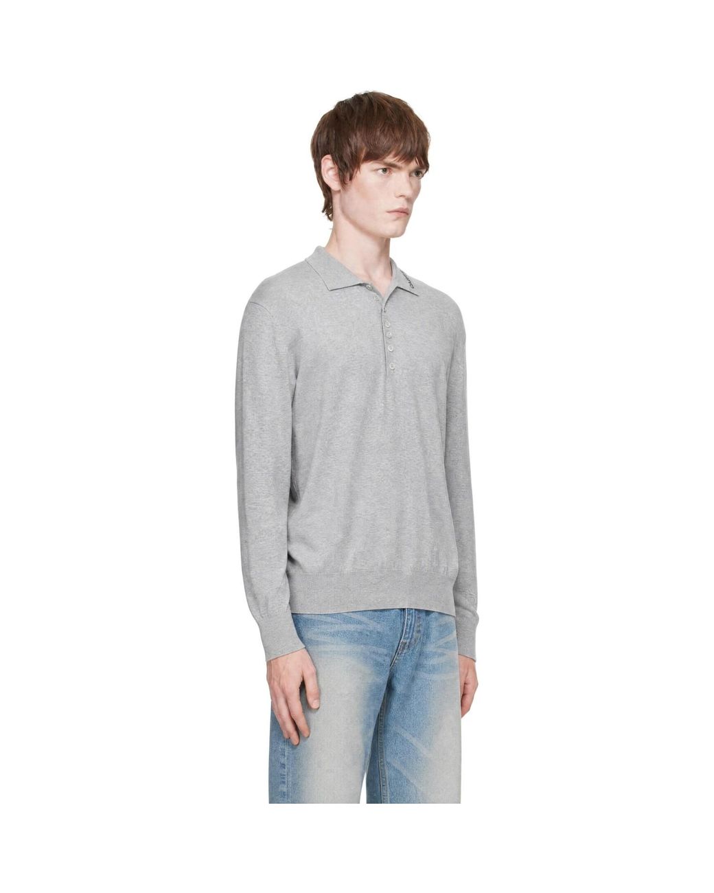 Carrera Gray Milton Long-Sleeve Polo for men