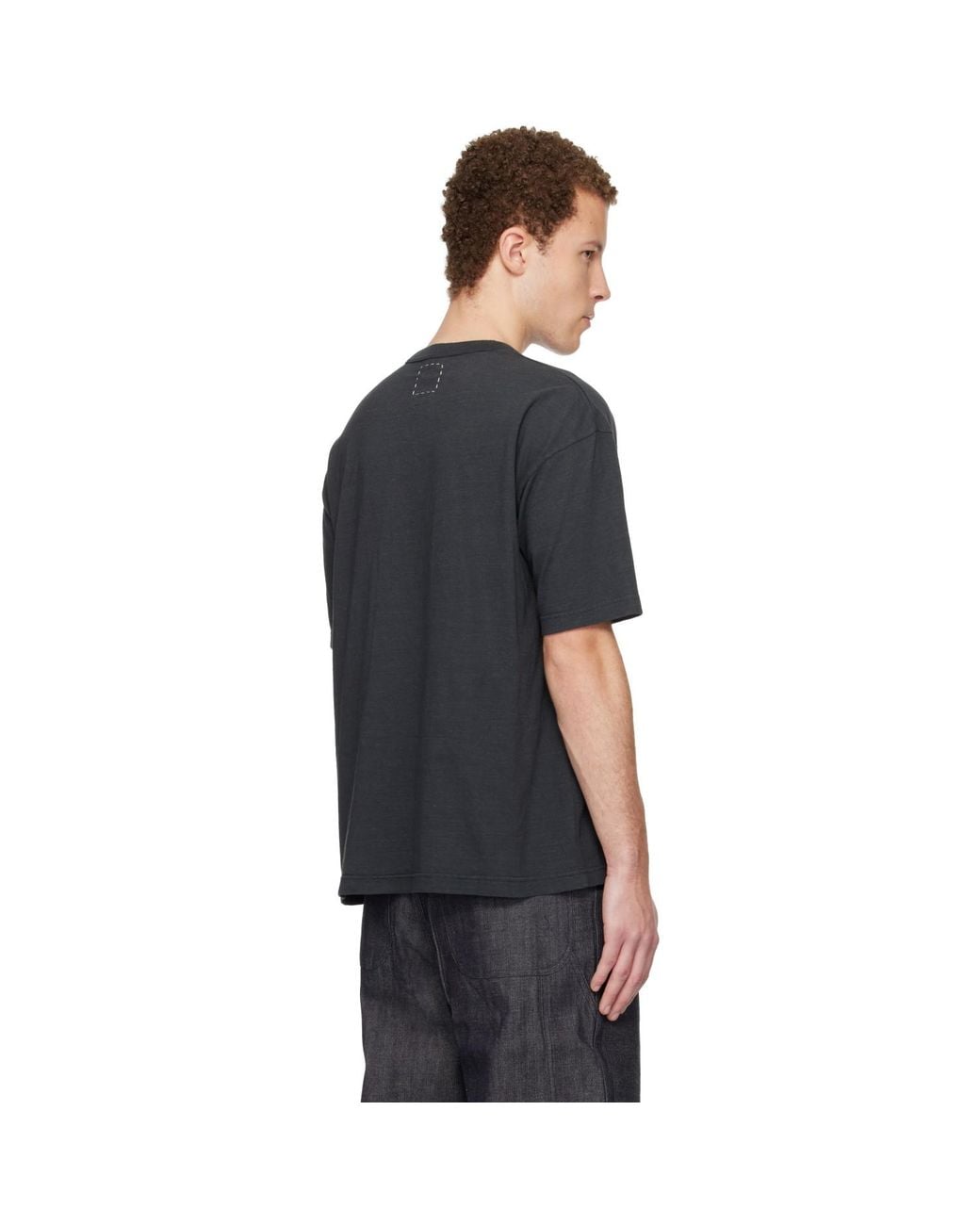 Visvim Black Jumbo S/S Dmgd T-Shirt for men