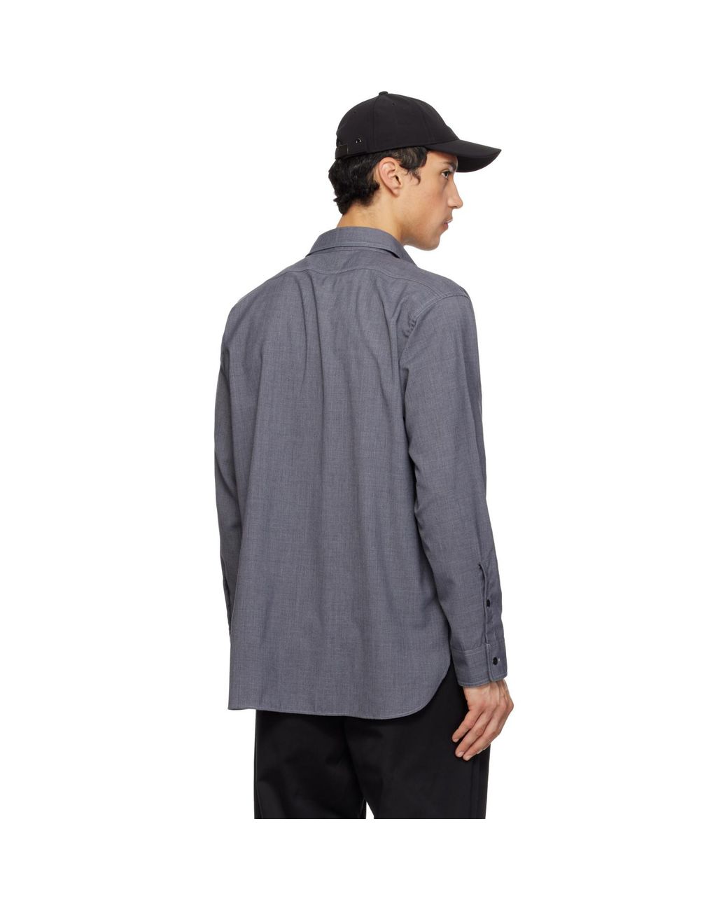 Nanamica Black Polyester Wool Field Shirt for men