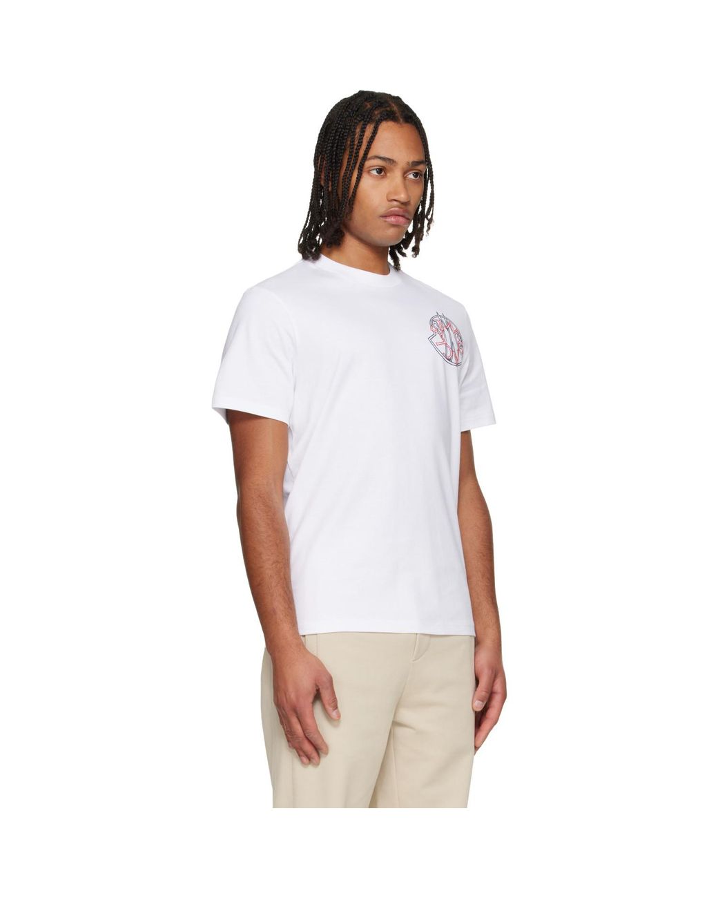 Moncler White T-Shirt for men