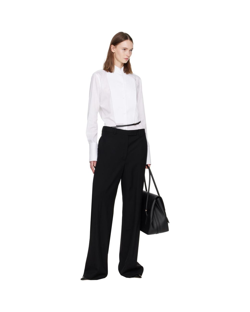 Tom Ford White Fine Cotton Tuxedo Shirt