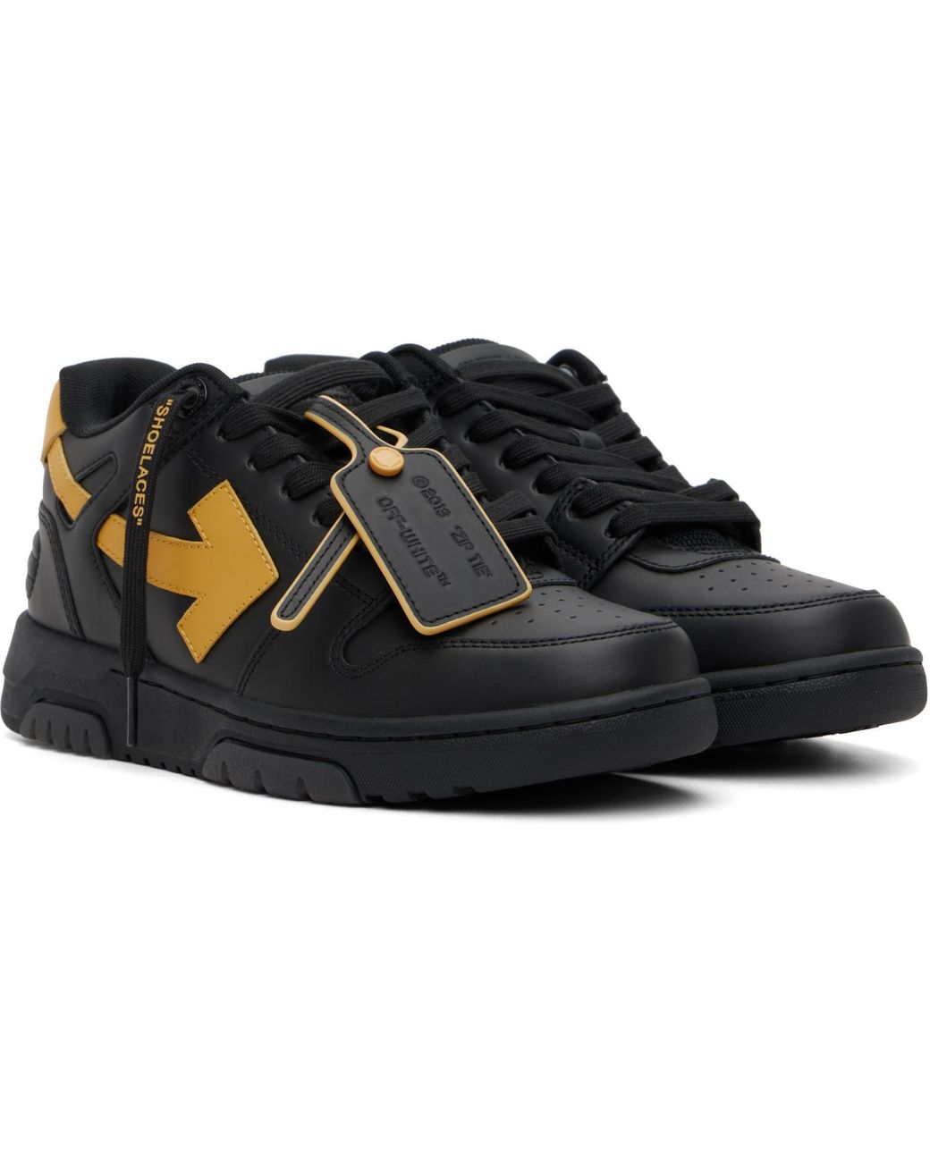 Off-White c/o Virgil Abloh Black 'Out Of Office' Calf Leather Sneakers for men