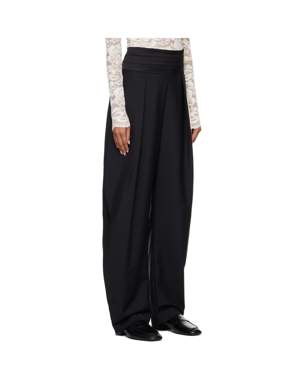 Rohe Black Puck Sculptural Cumberband Trousers