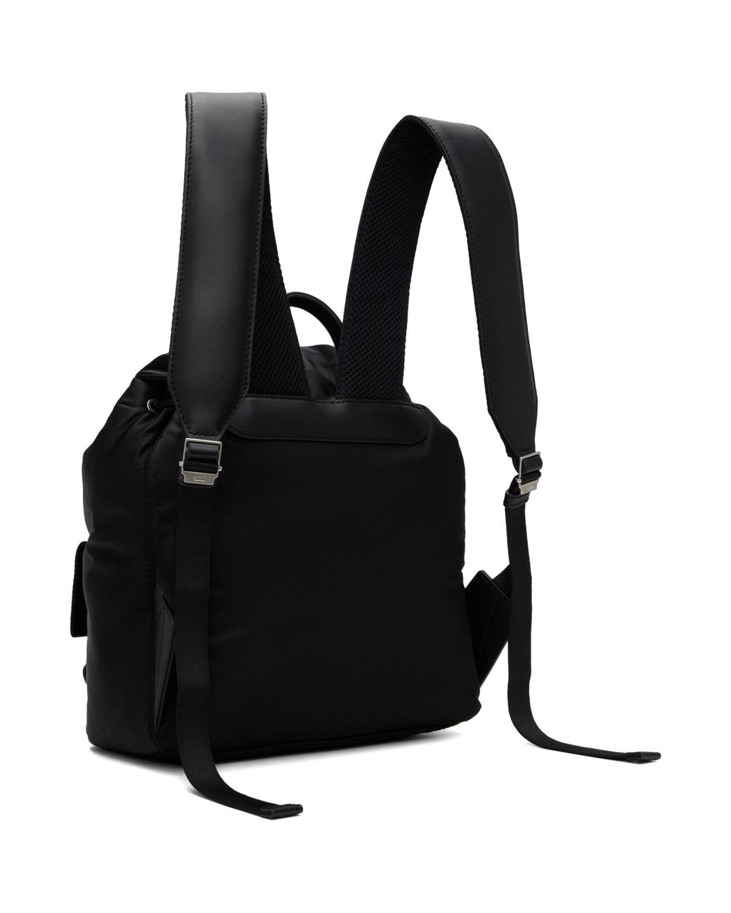 AMI Black Small Nylon Marcel Flap Backpack for men