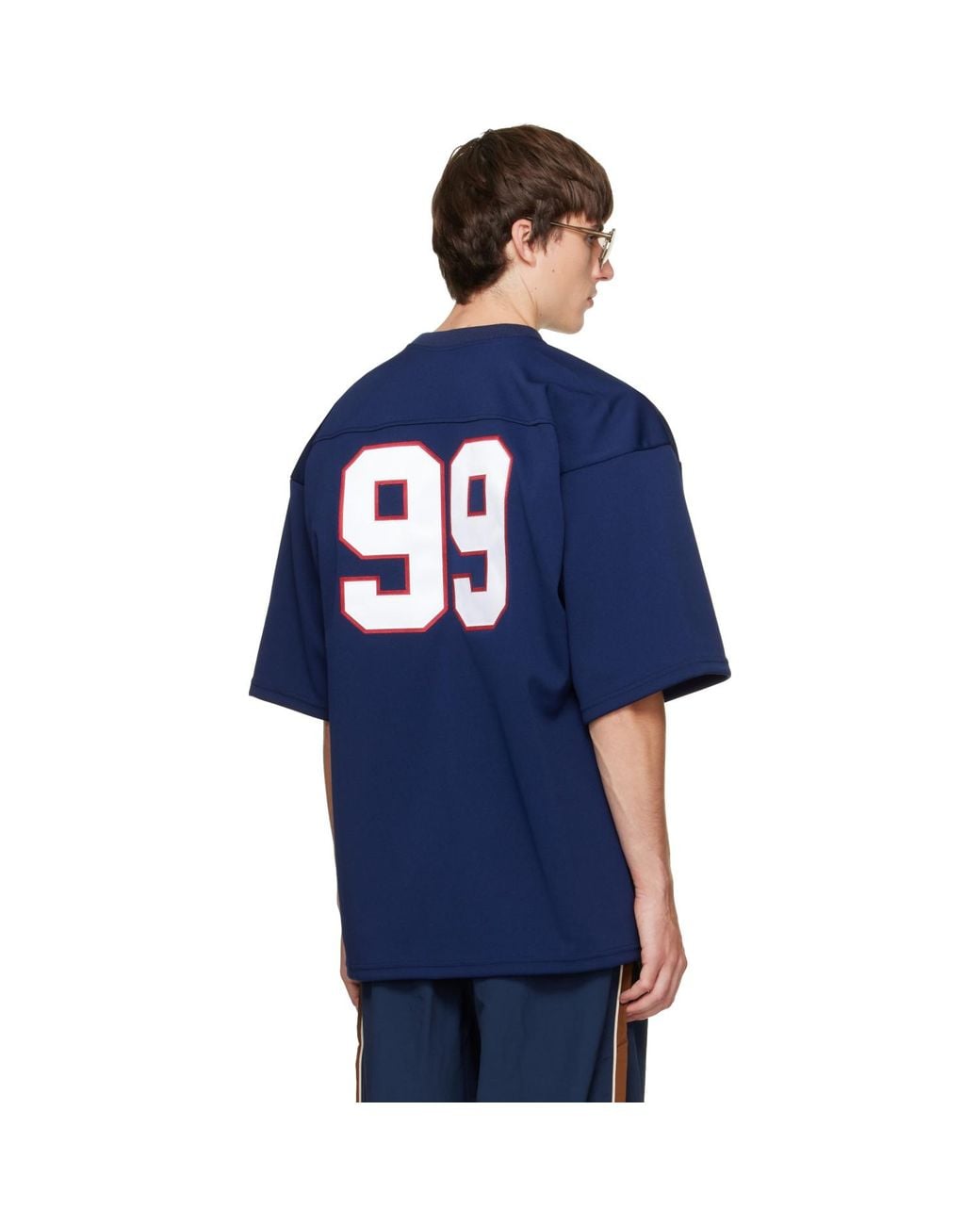 Willy Chavarria Blue 'Willy' Sport Jersey T-Shirt for men
