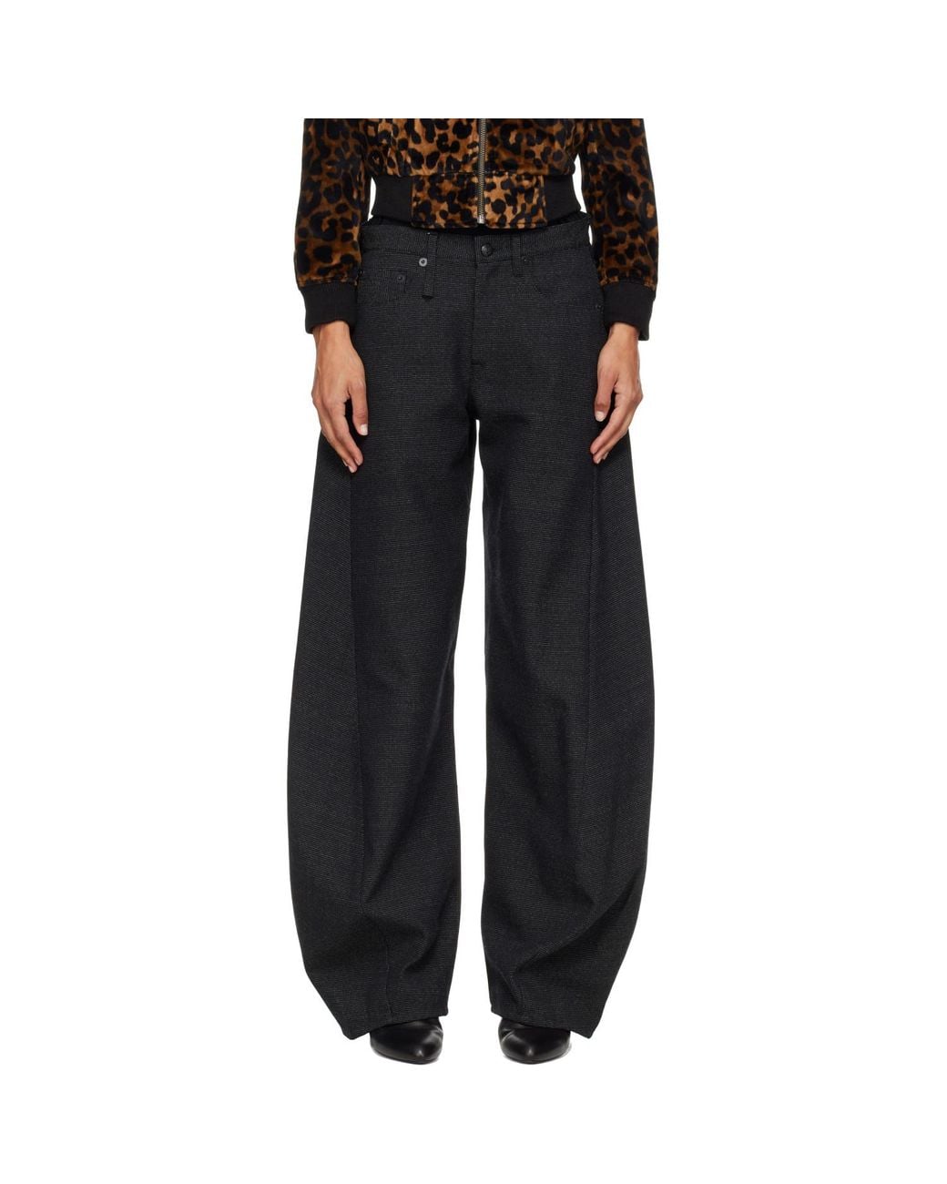R13 Black Janine Trousers