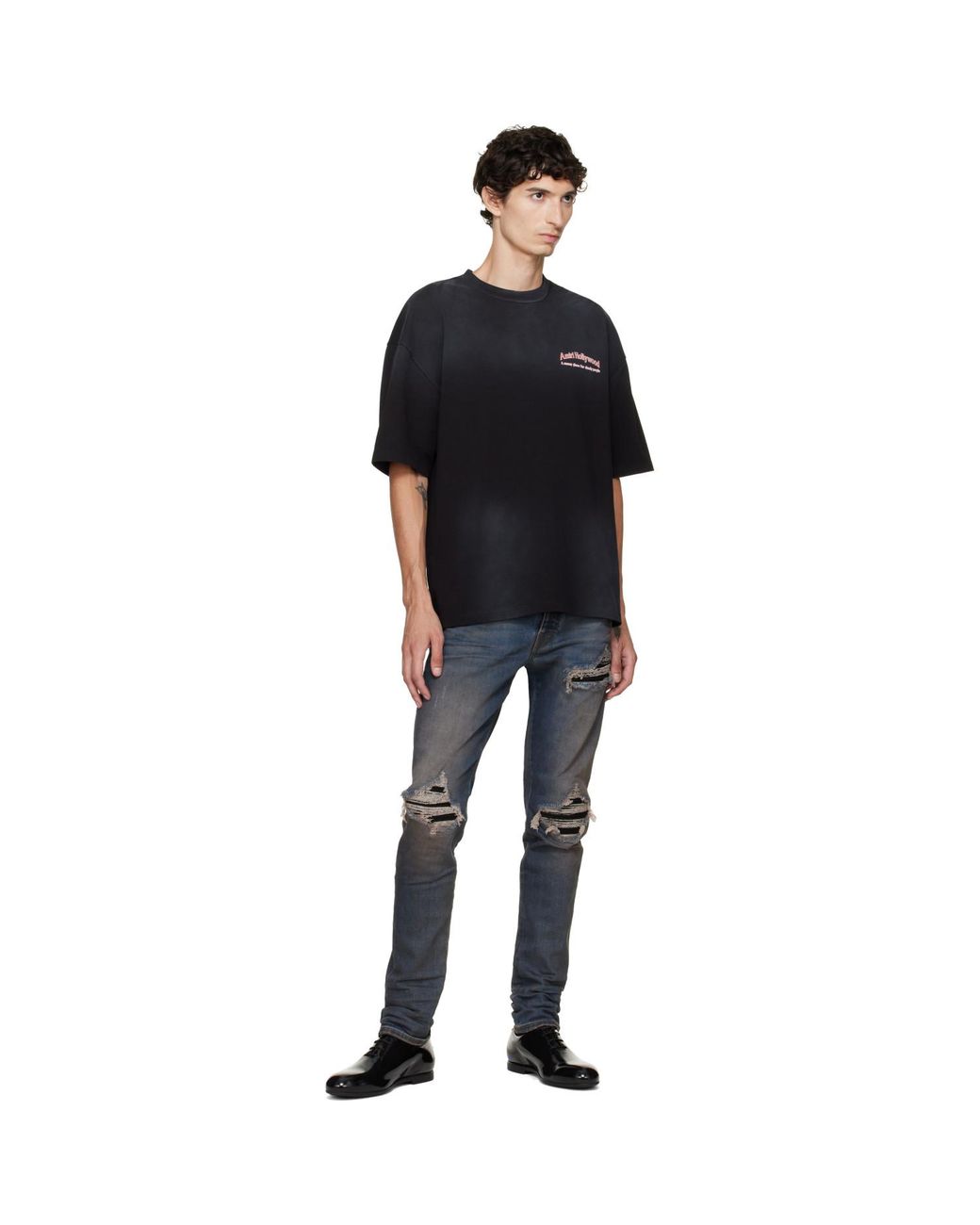 Amiri Blue Mx1 Ultrasuede Jeans for men