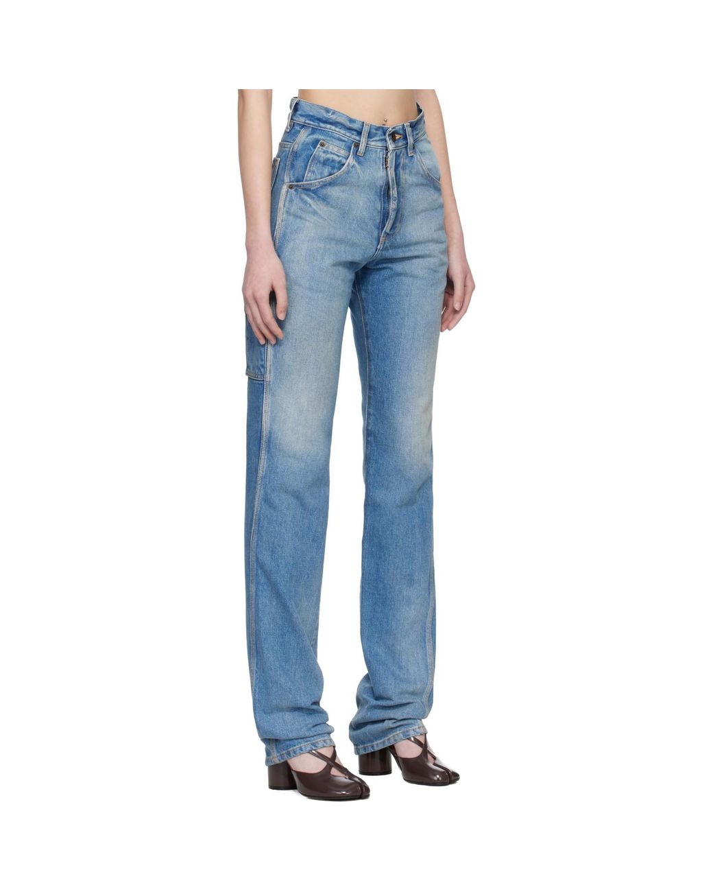 Maison Margiela Blue Straight-Leg Jeans