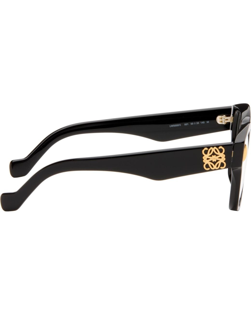 Loewe Black Anagram Logo Rectangle Glasses