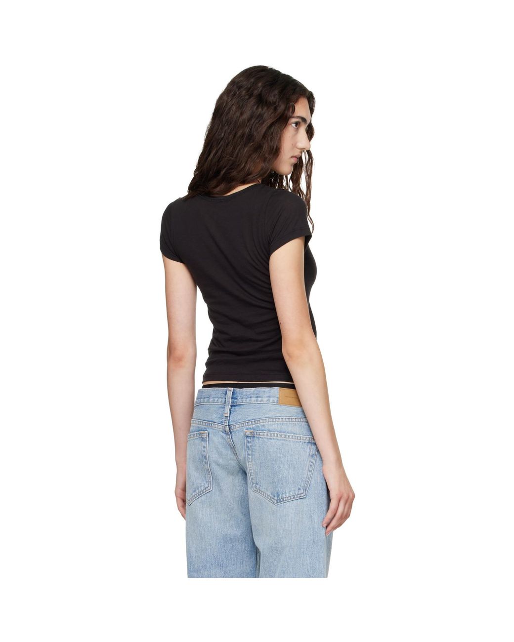 Raimundo Langlois Black Cap-Sleeve T-Shirt