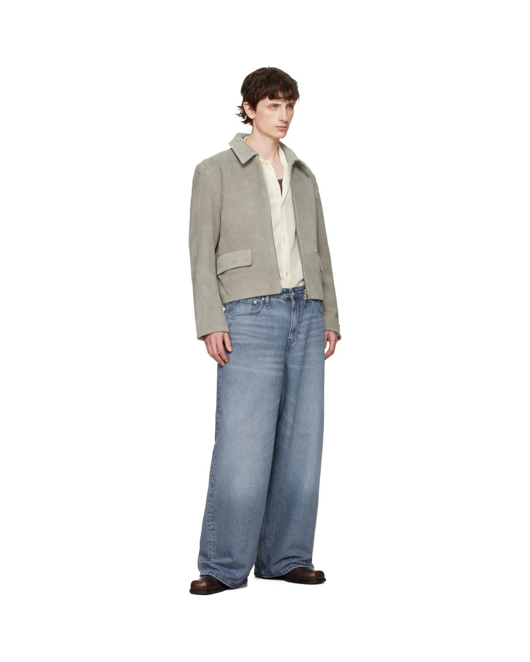 Won Hundred Multicolor Denzel Suede Leather Jacket for men