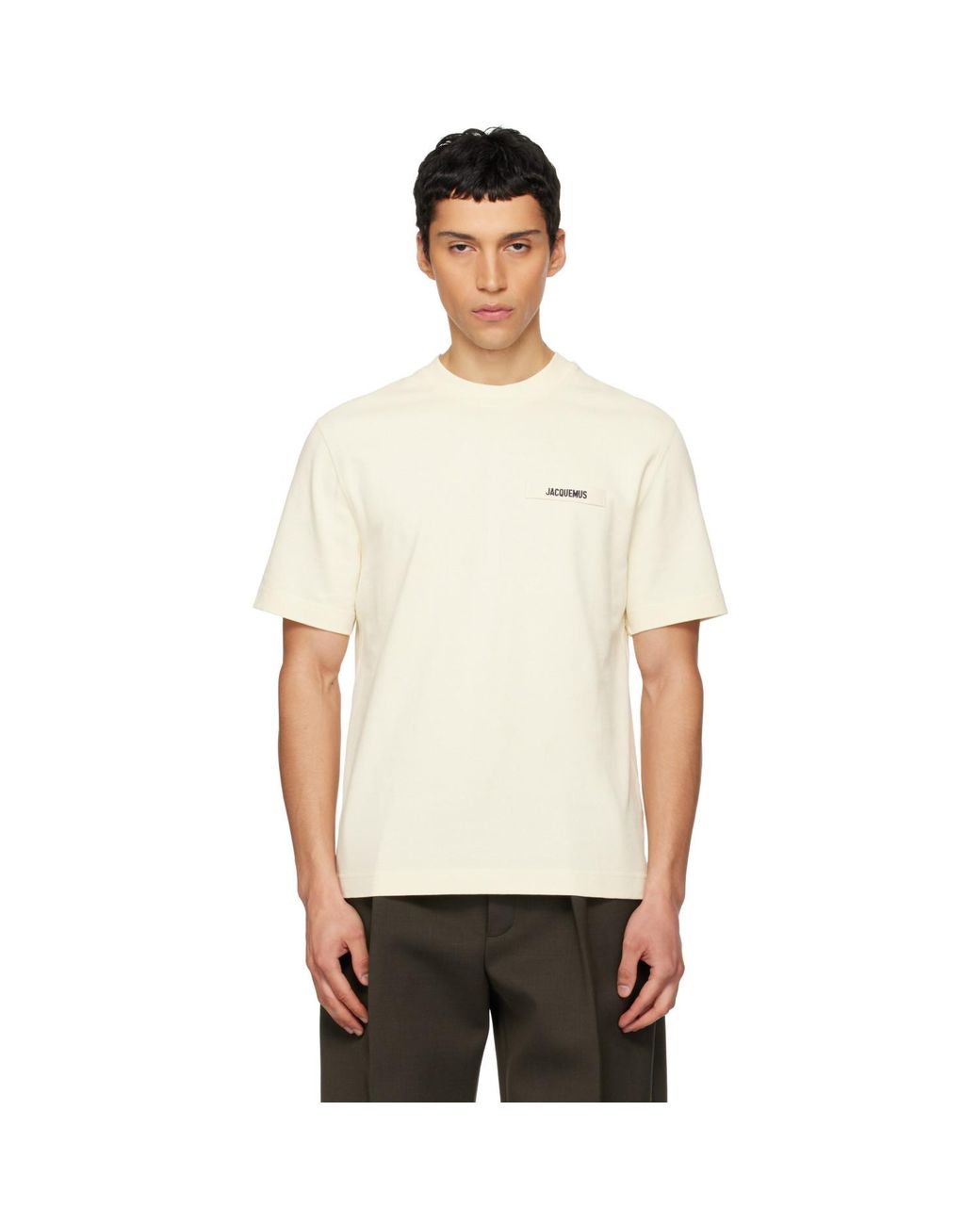 Jacquemus Natural Les Classiques 'The Gros Grain' T-Shirt for men