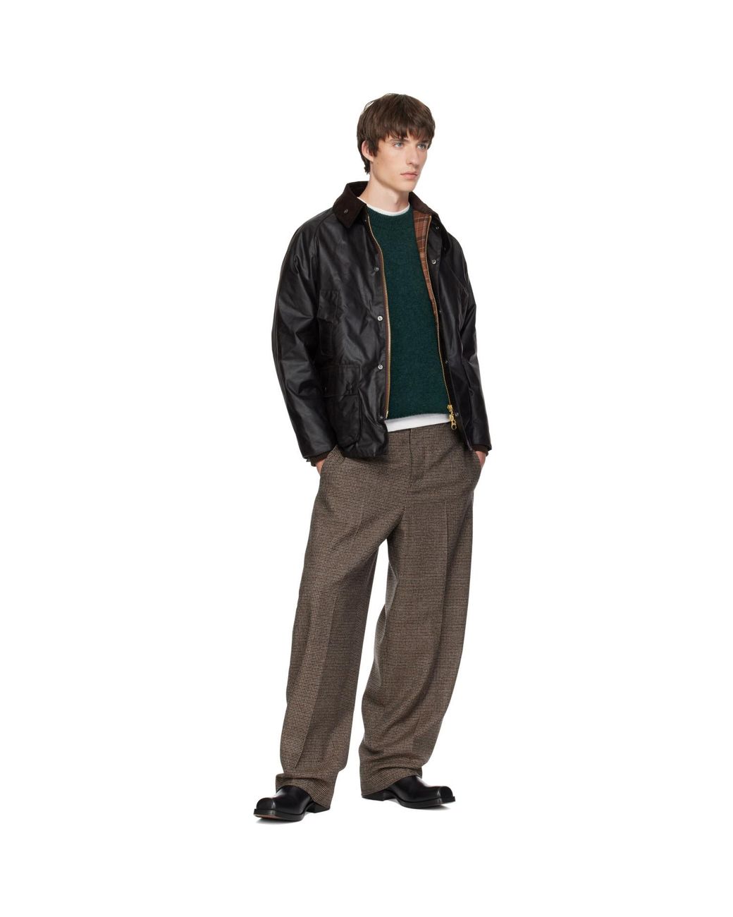 Barbour Black Bedale Waxed Jacket for men