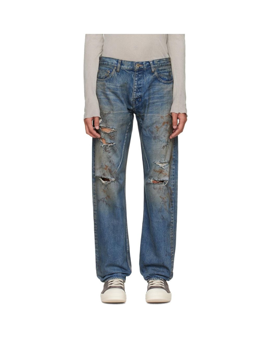 Rick Owens Blue Temple Kurdt Jeans for men