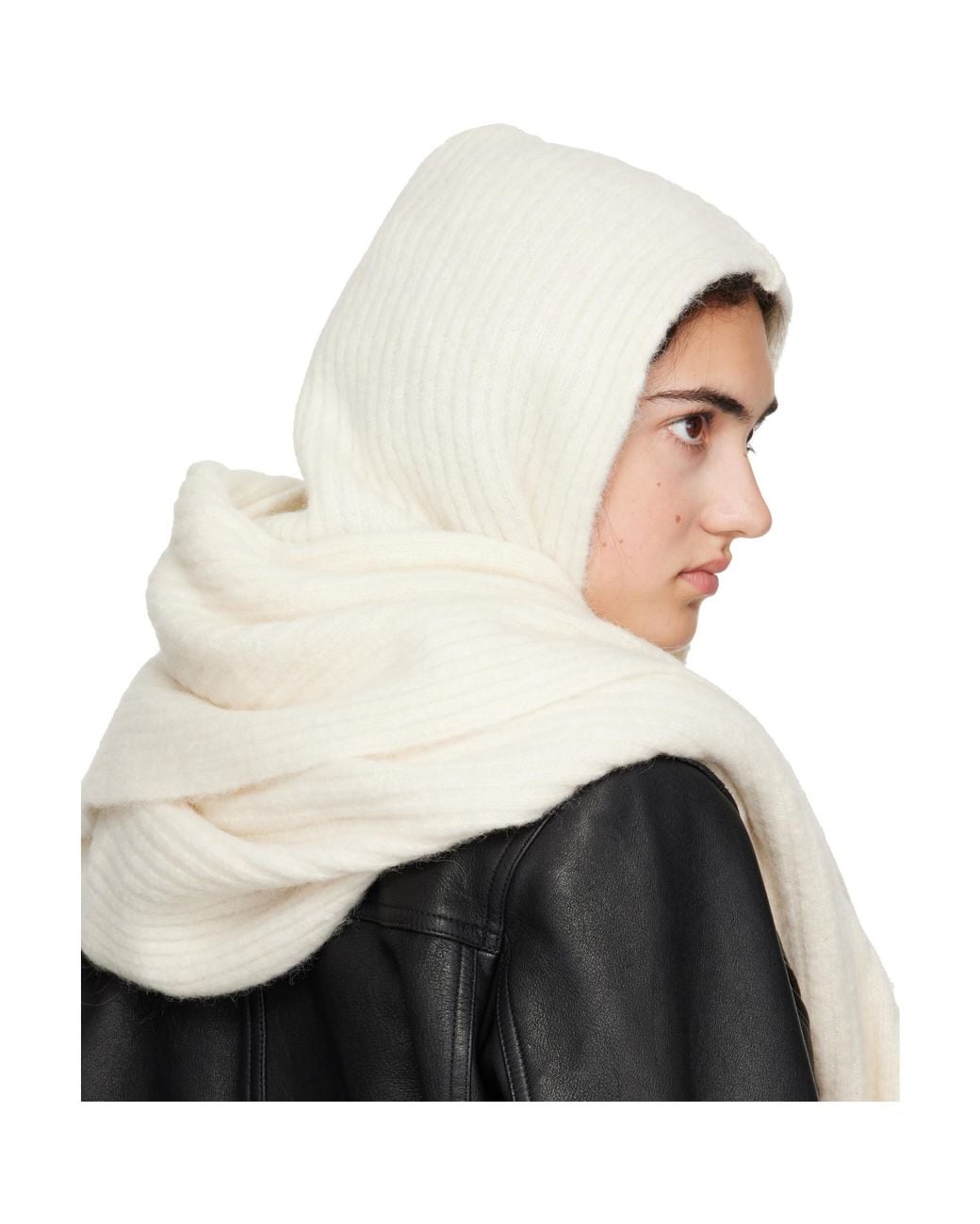 Givenchy Natural Off- Hooded Alpaca Scarf