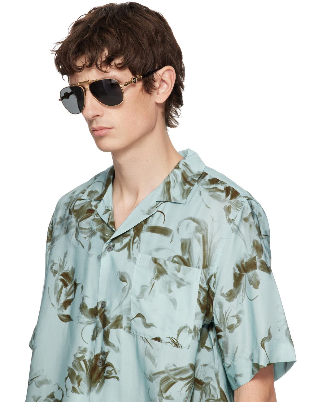 Versace Black Bridge Sunglasses for men