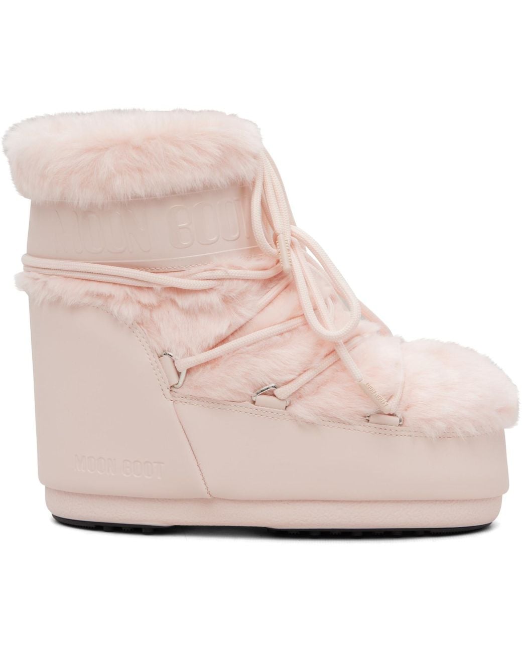 Moon Boot Pink Icon Low Faux-Fur Boots