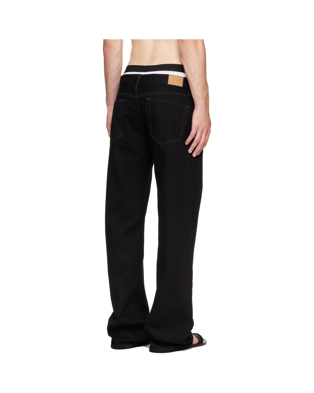 Raimundo Langlois Black Bootcut Jeans for men