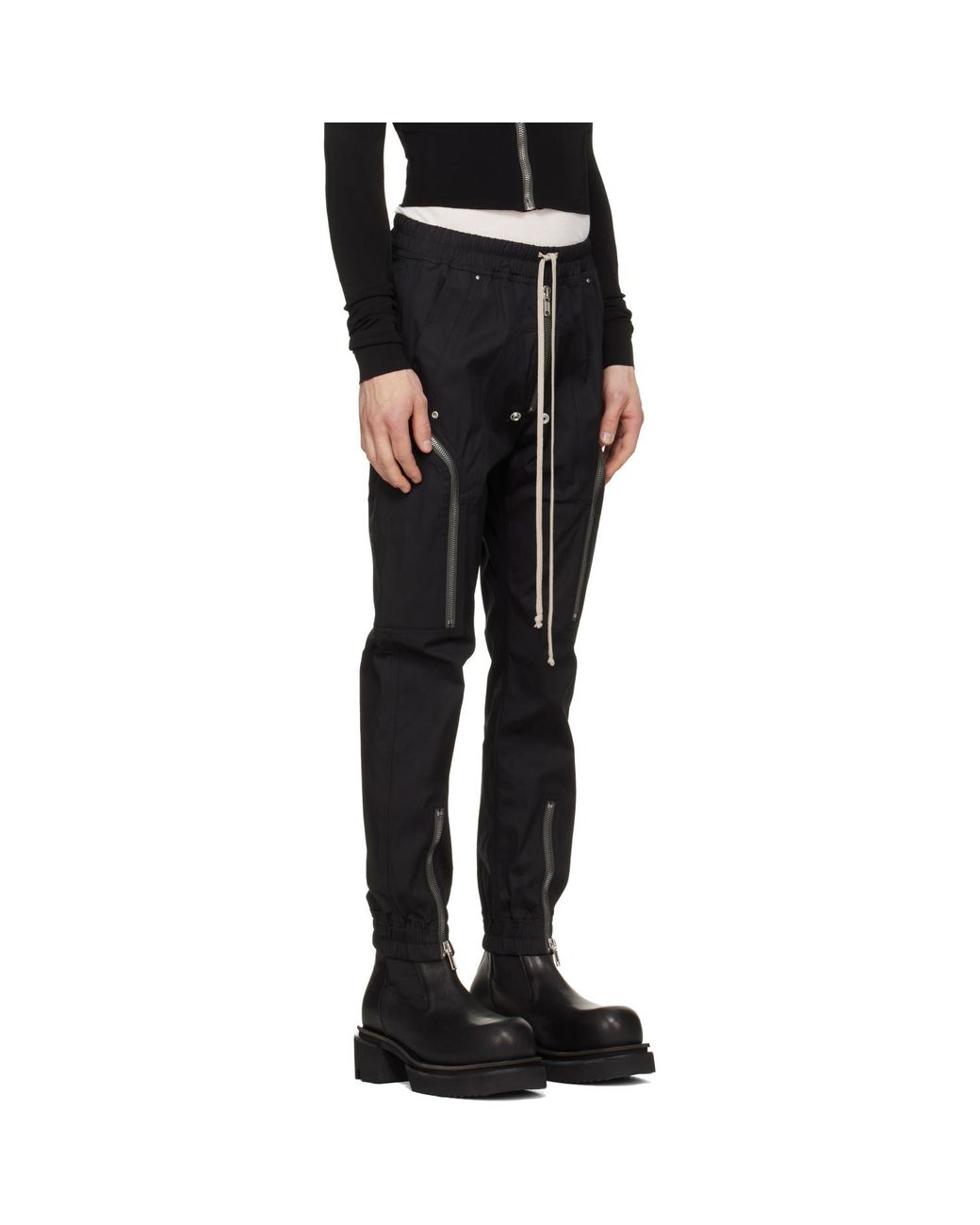 Rick Owens Black Tower Heizer Cargo Pants for men