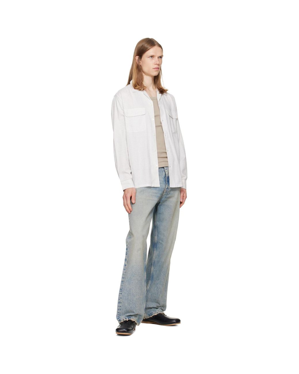 sunflower White Pocket Shirt for men