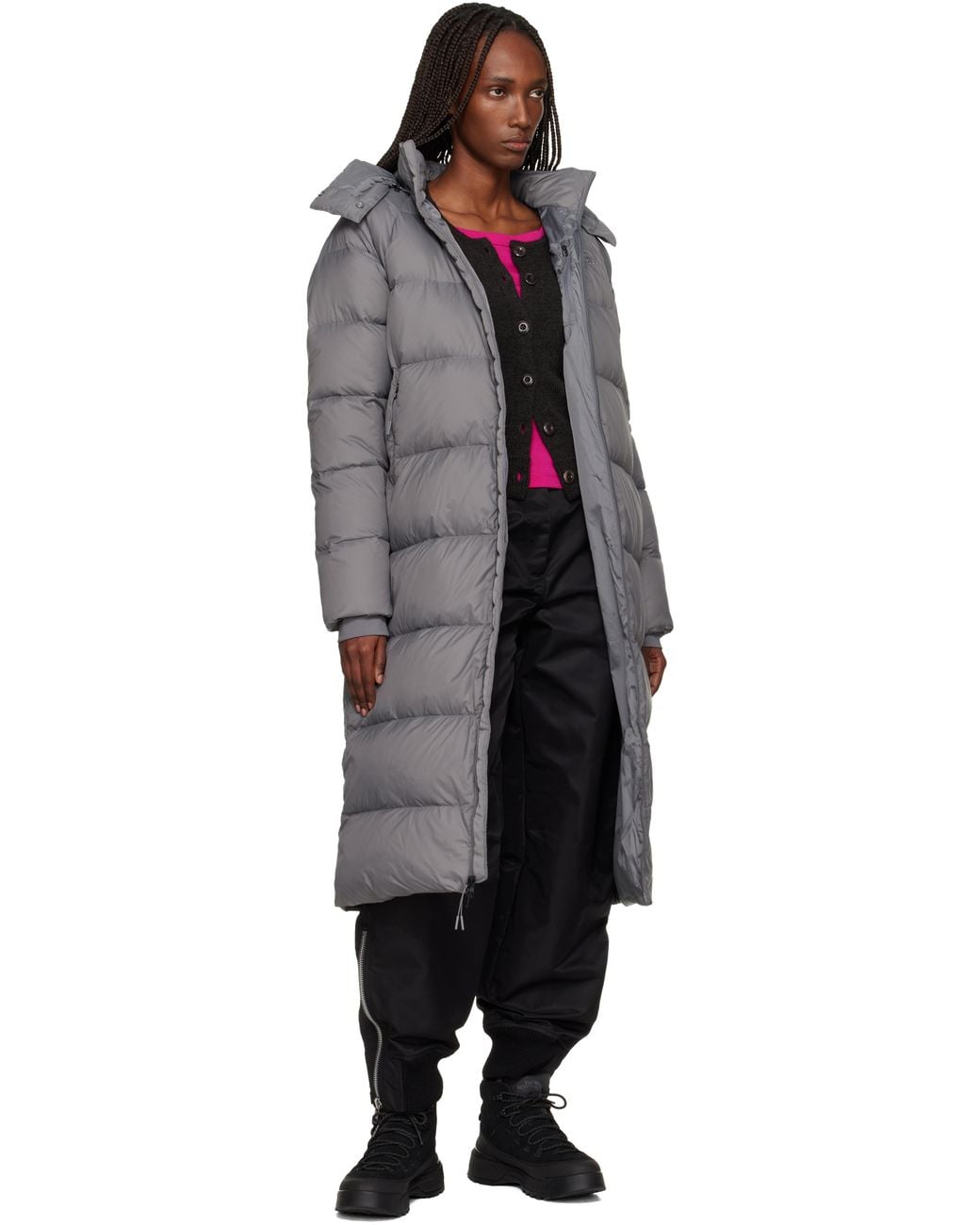 The North Face Black City Long Hooded Down Jacket