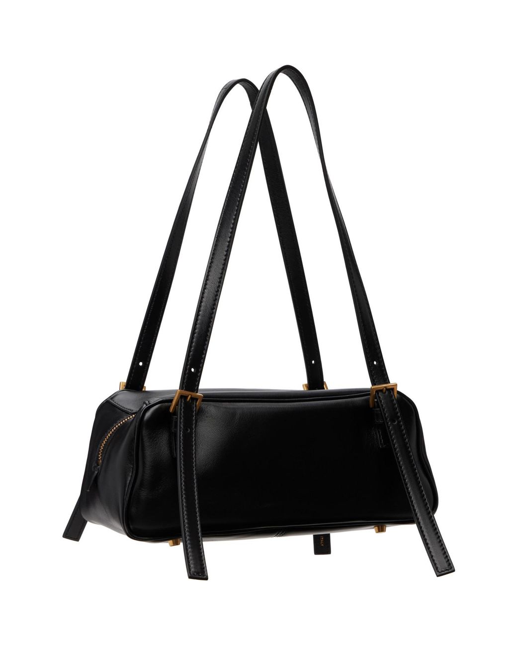 Versace Black Emblème Nappa Bowling Bag