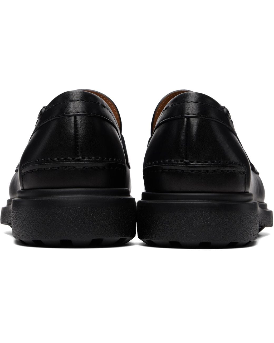 Ferragamo Black Brema Loafers for men