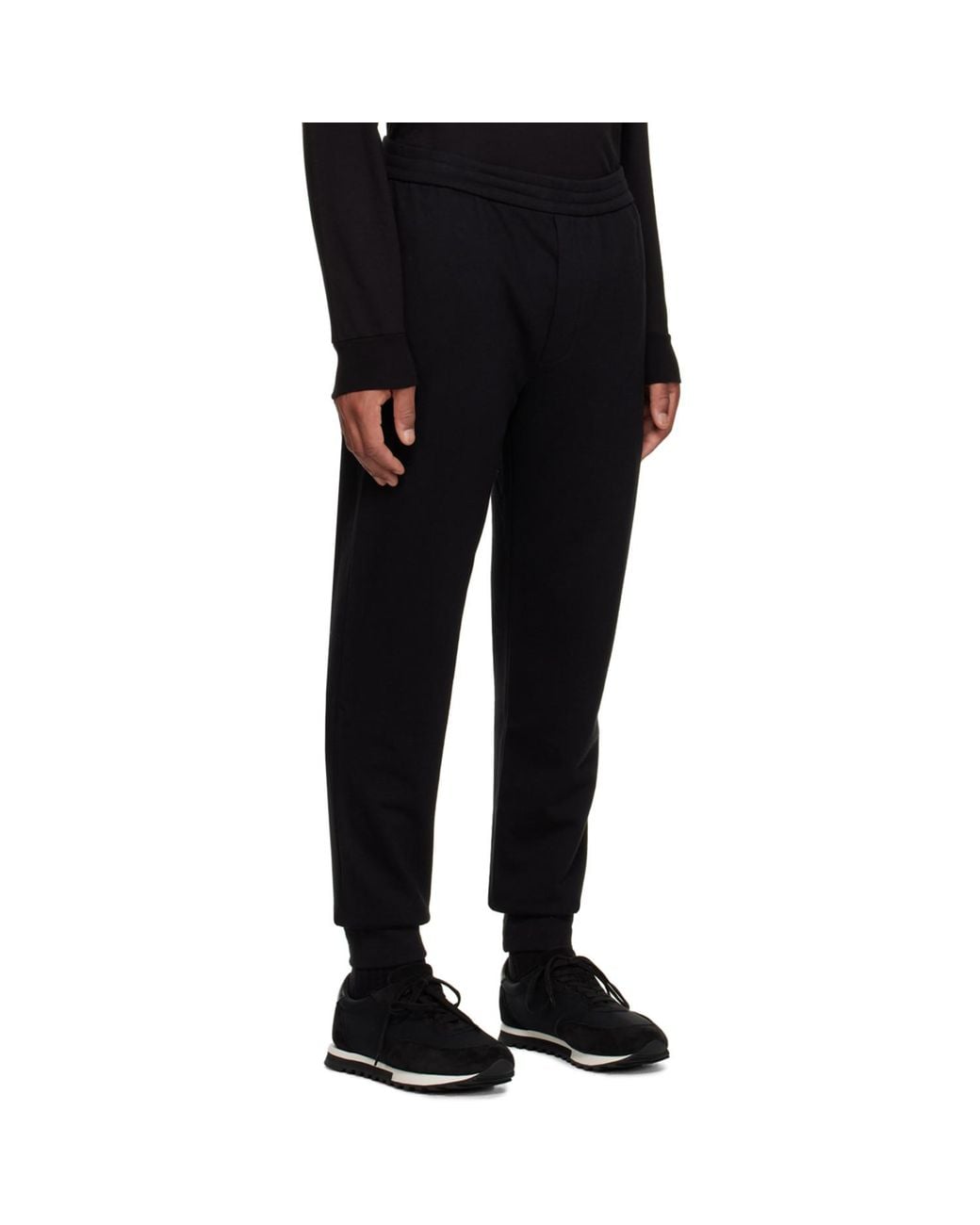 The Row Black Edgar Sweatpants for men