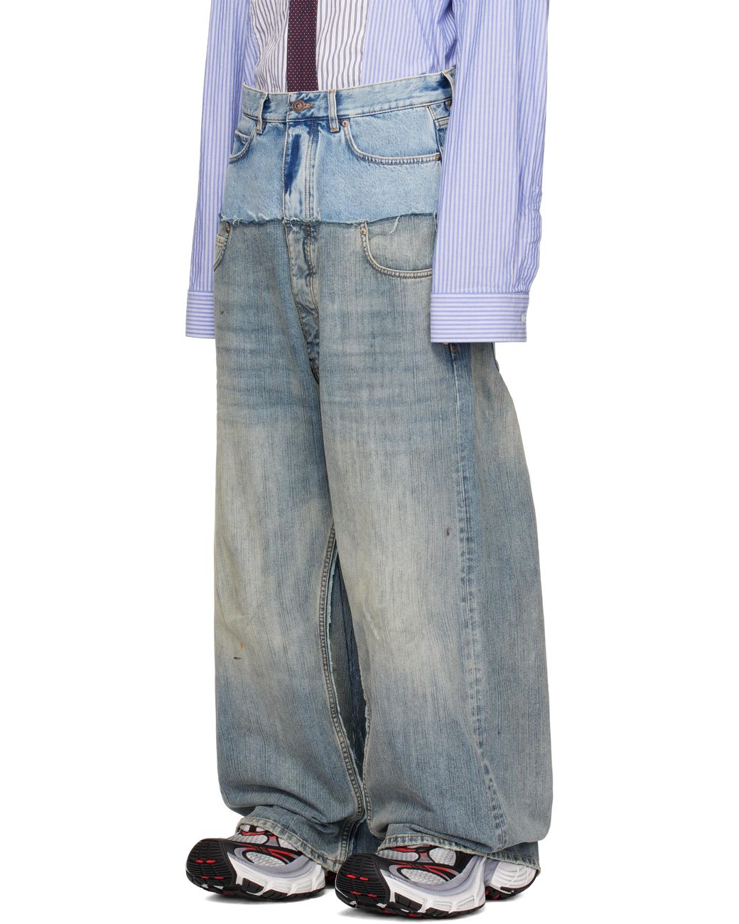 Balenciaga Cut-Up Baggy Jeans in Blue for Men | Lyst