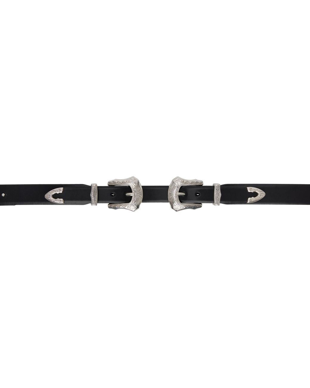 Toga Virilis Double Buckle Belt in Black for Men | Lyst