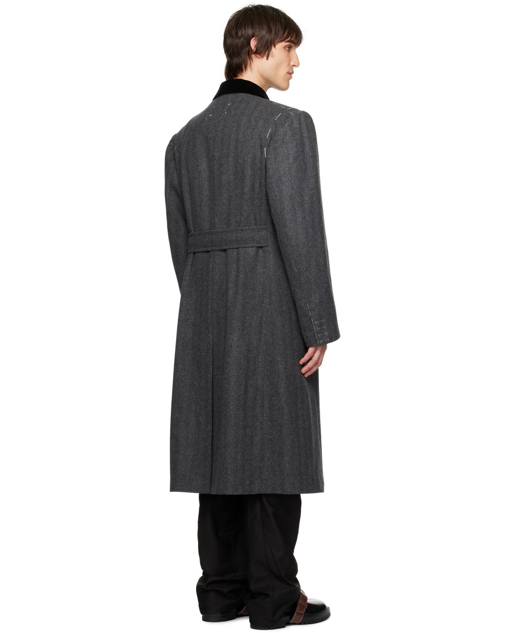 直営店★Maison Margiela★制作途中のダブルブレストコート Maison Margiela Work-in-Progress ダブルコート | グレー