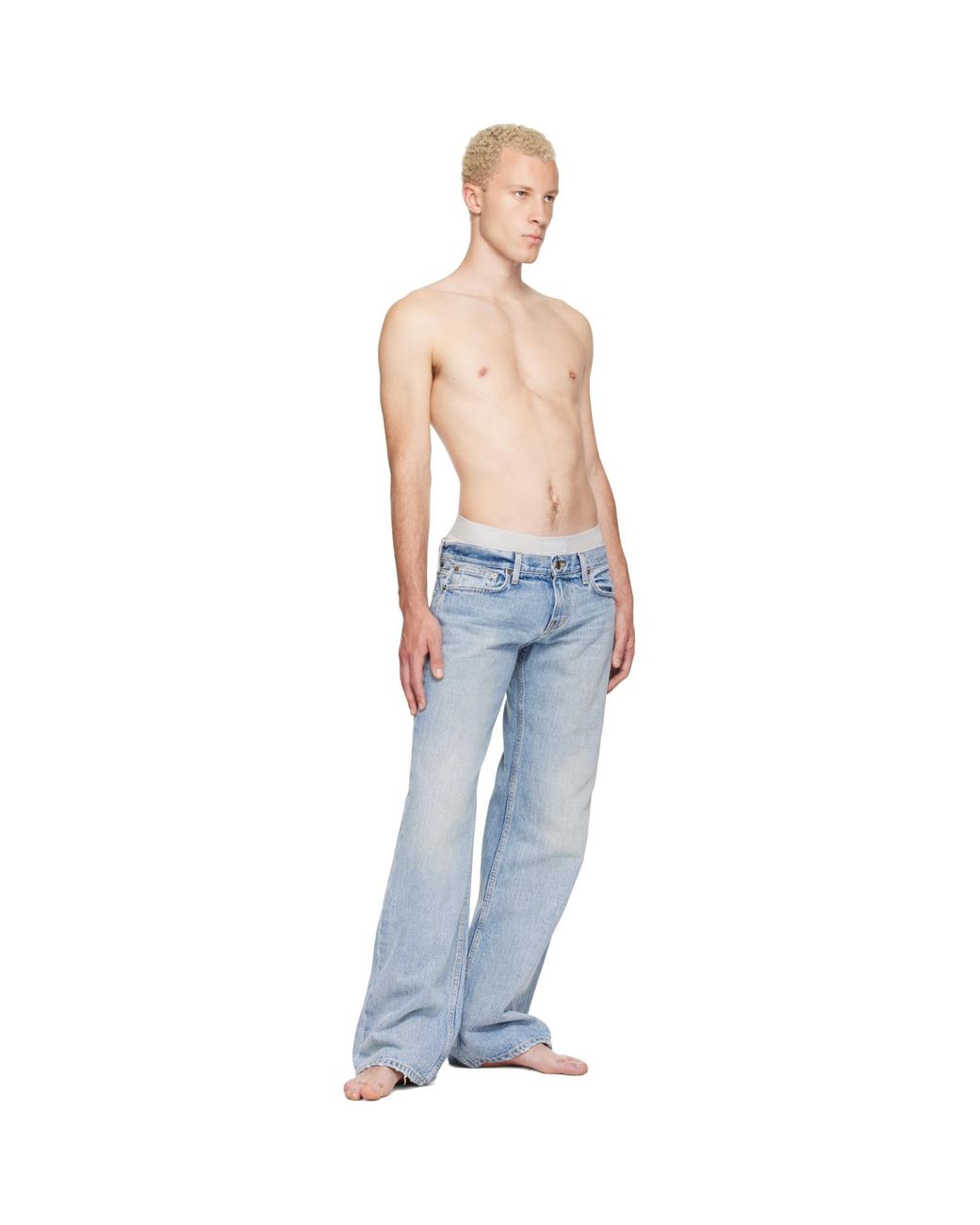 Raimundo Langlois Blue Bootcut Jeans for men