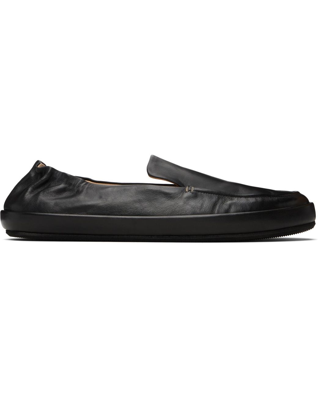 Marsèll Black Scatopelle Leather Loafers for men