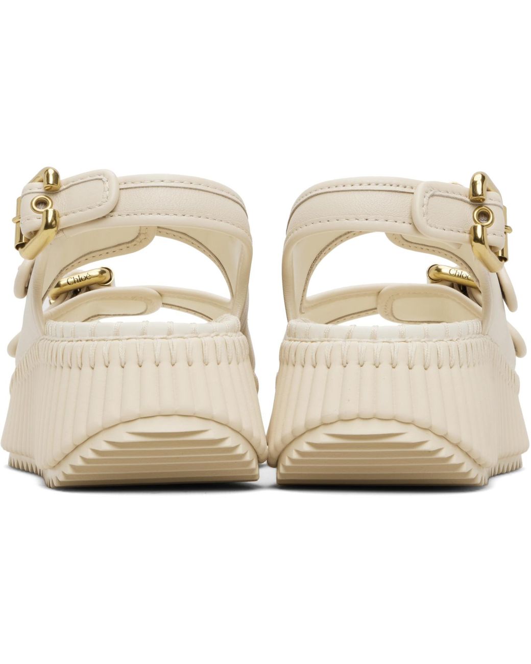 Chloé Black Nama Wedge Sandals