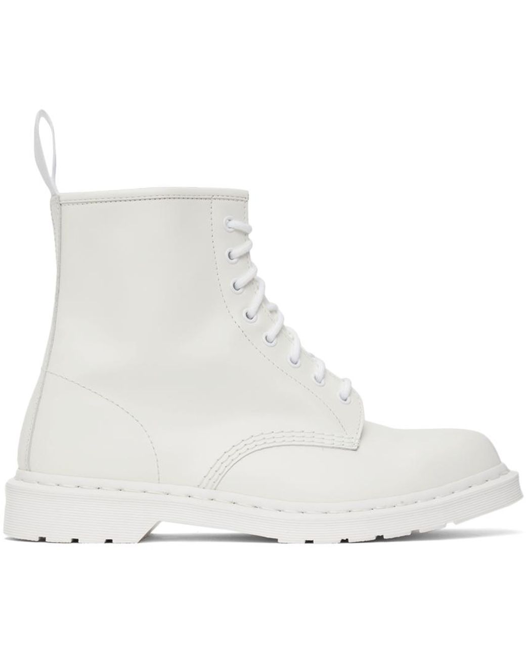 Dr. Martens Leather Mono 1460 Boots in White for Men - Lyst