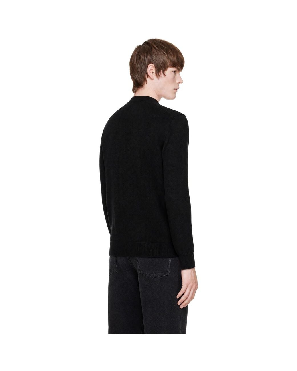 COMME DES GARÇONS PLAY Black Heart Emblem Round-Neck Cardigan for men
