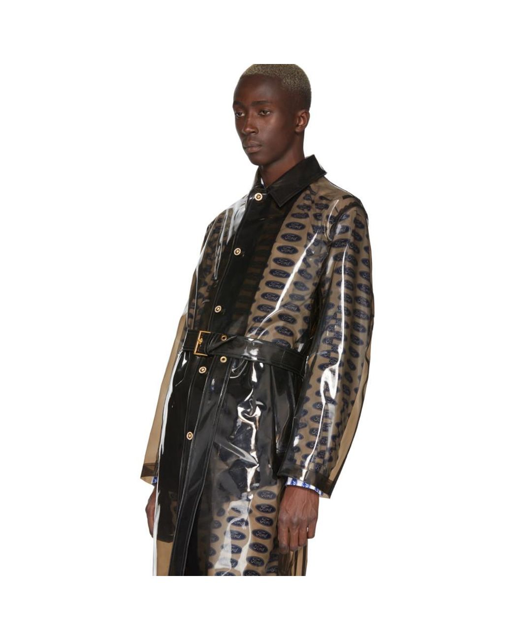 Versace Transparent Pvc Trench for Men |