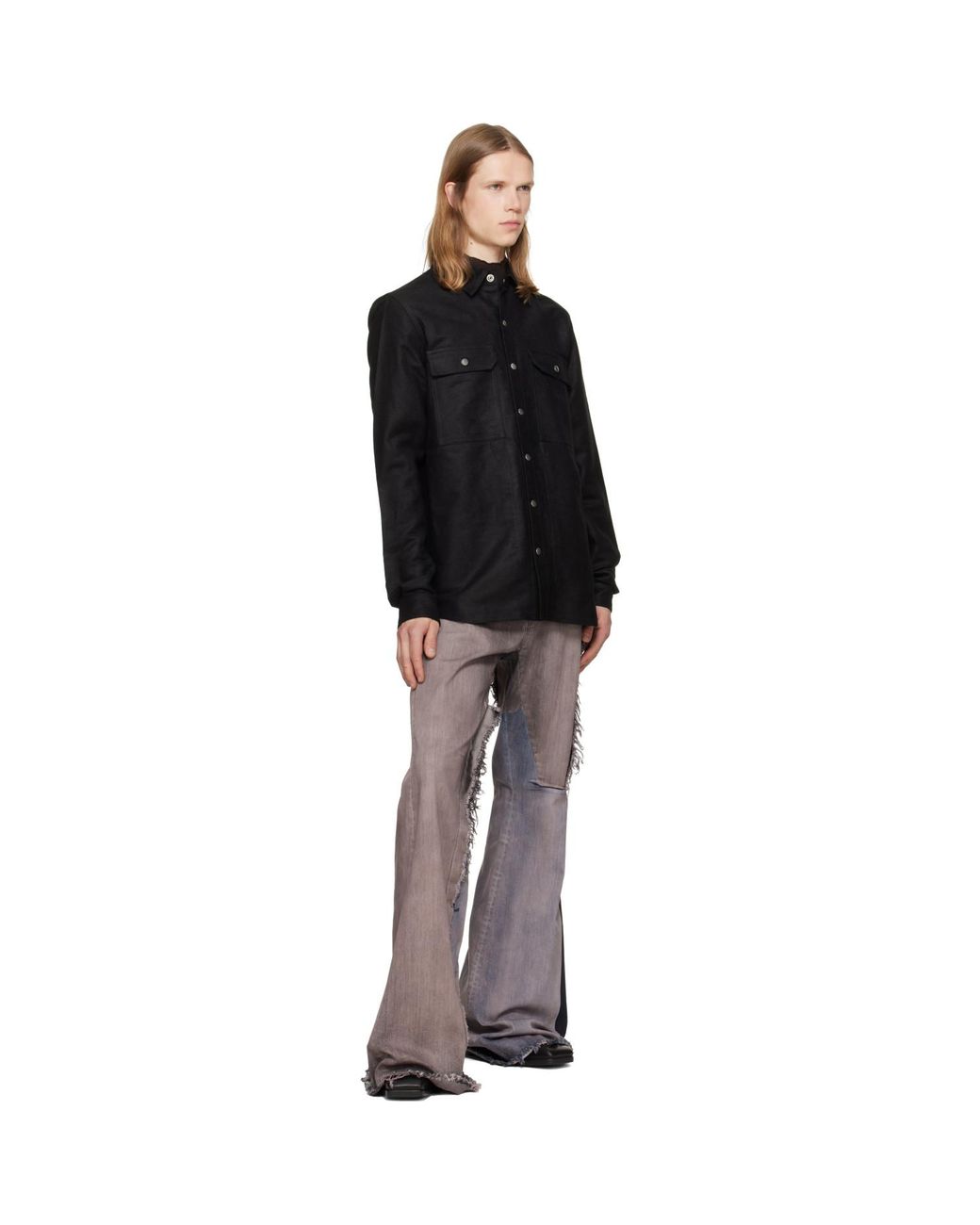 Rick Owens Black Tower Overshirt for men