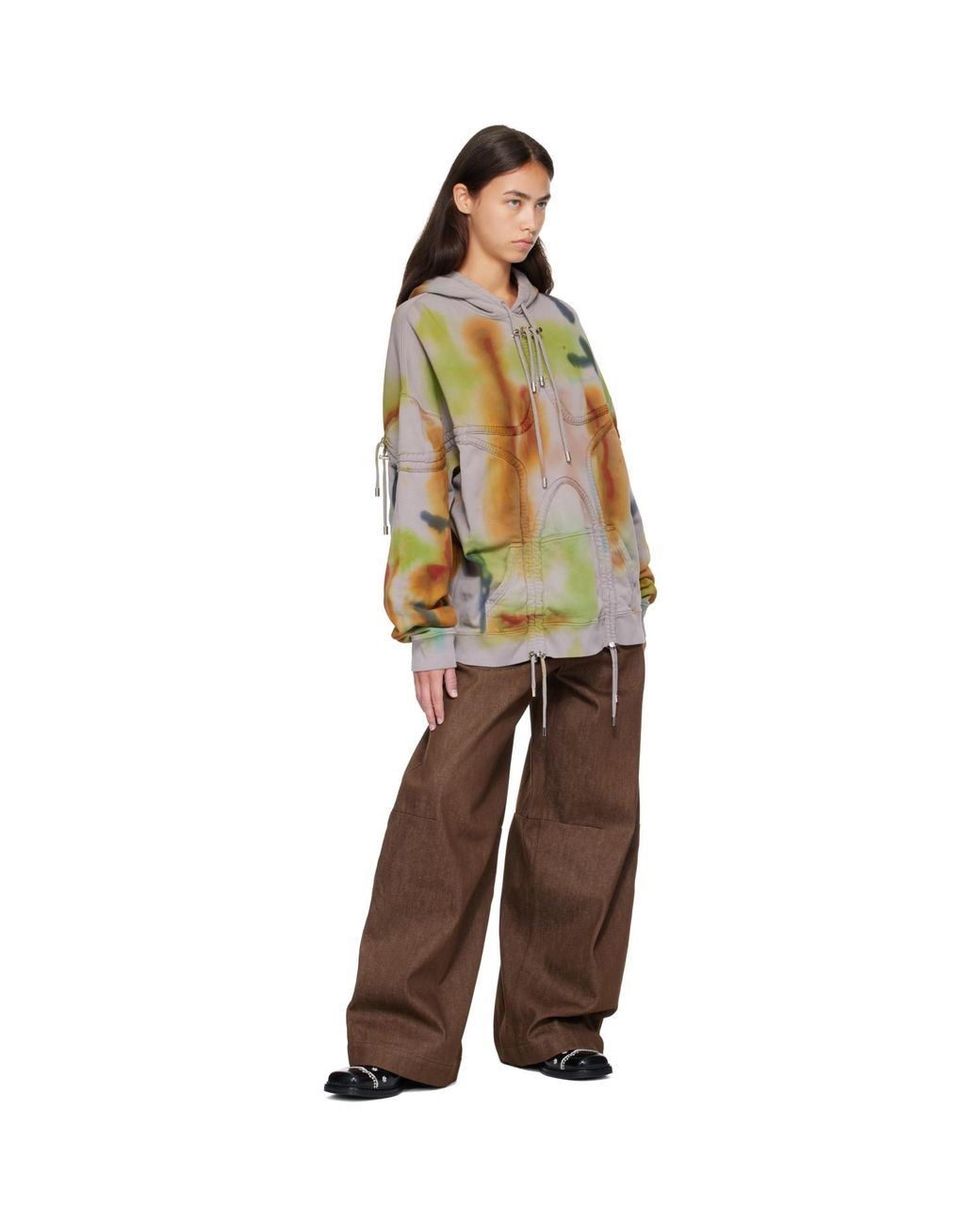 Collina Strada Green Taupe Star Hoodie