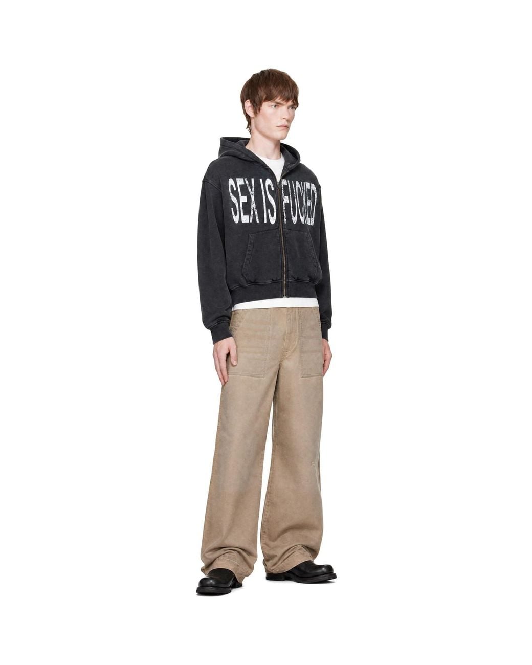 Carne Bollente Black Censor Me Baby Hoodie for men