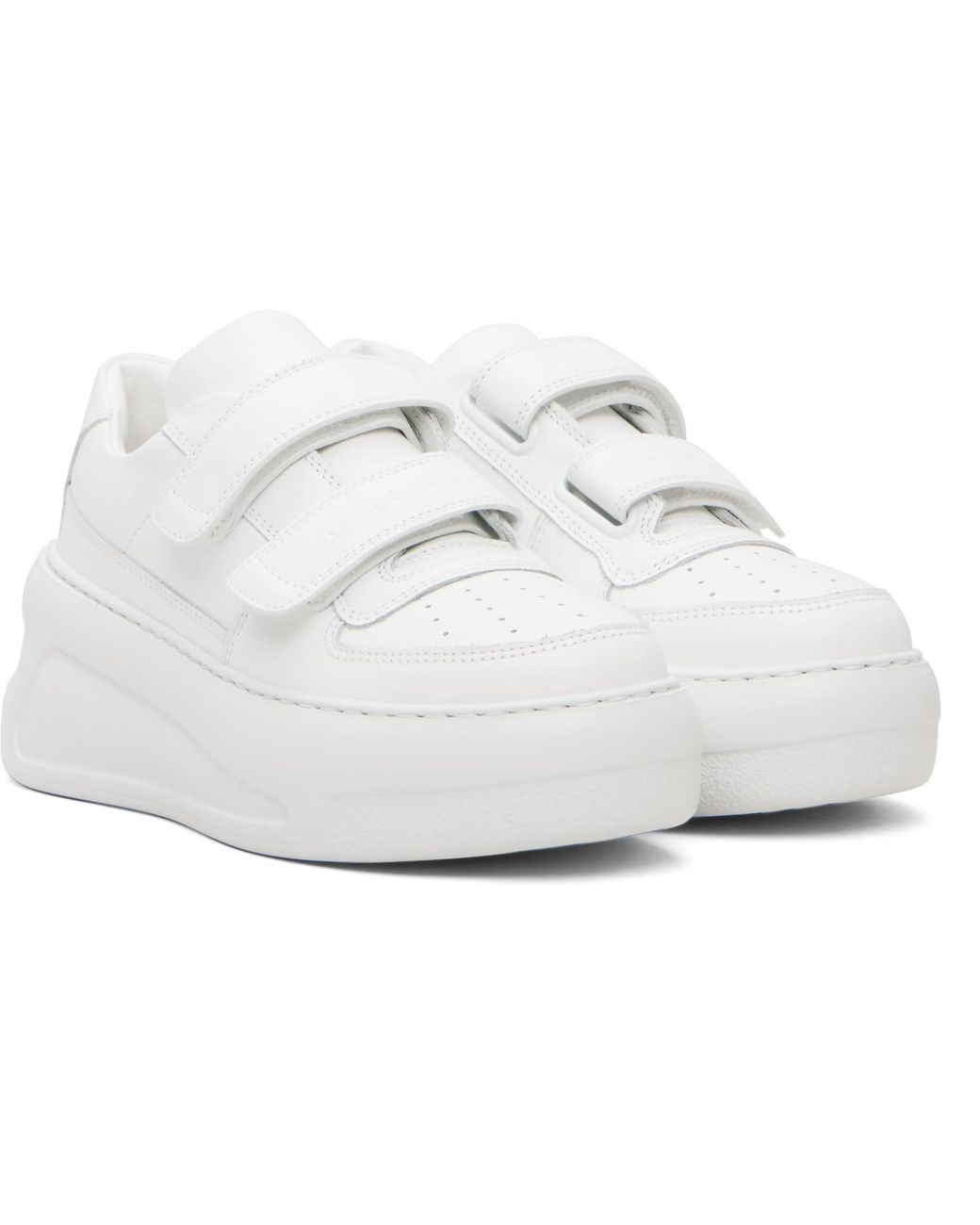 Acne Black Velcro Strap Platform Sneakers