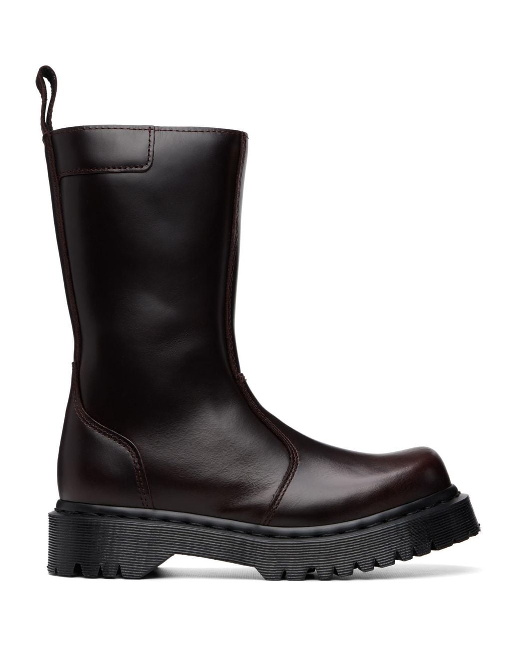 Dr. Martens Black Rejena Mid Explorer Wp Leather Boots
