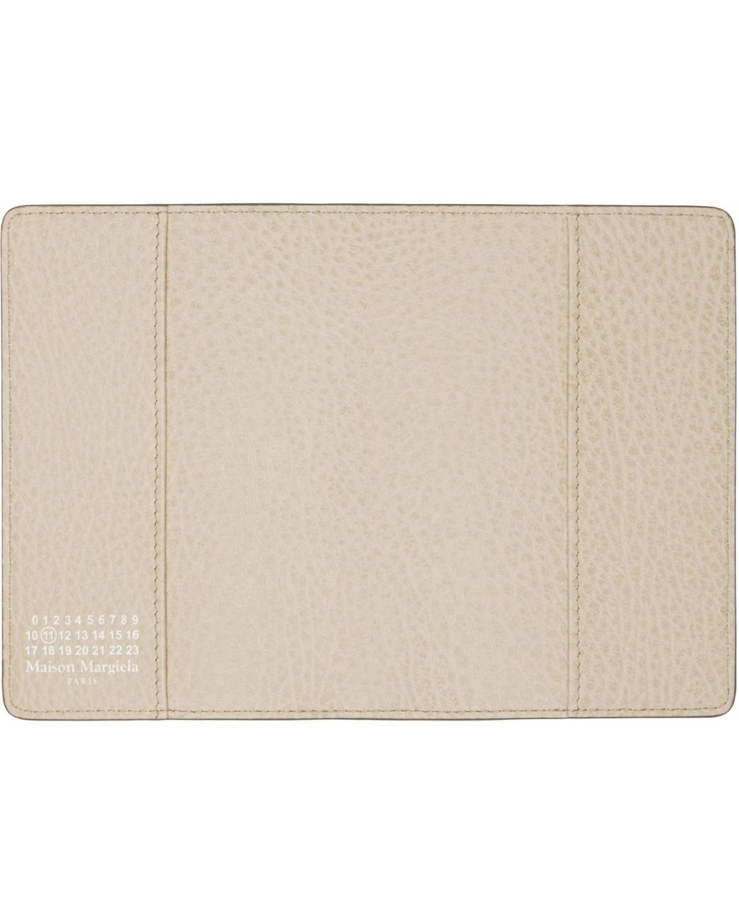 Maison Margiela Gray Taupe Four Stitches Passport Holder for men